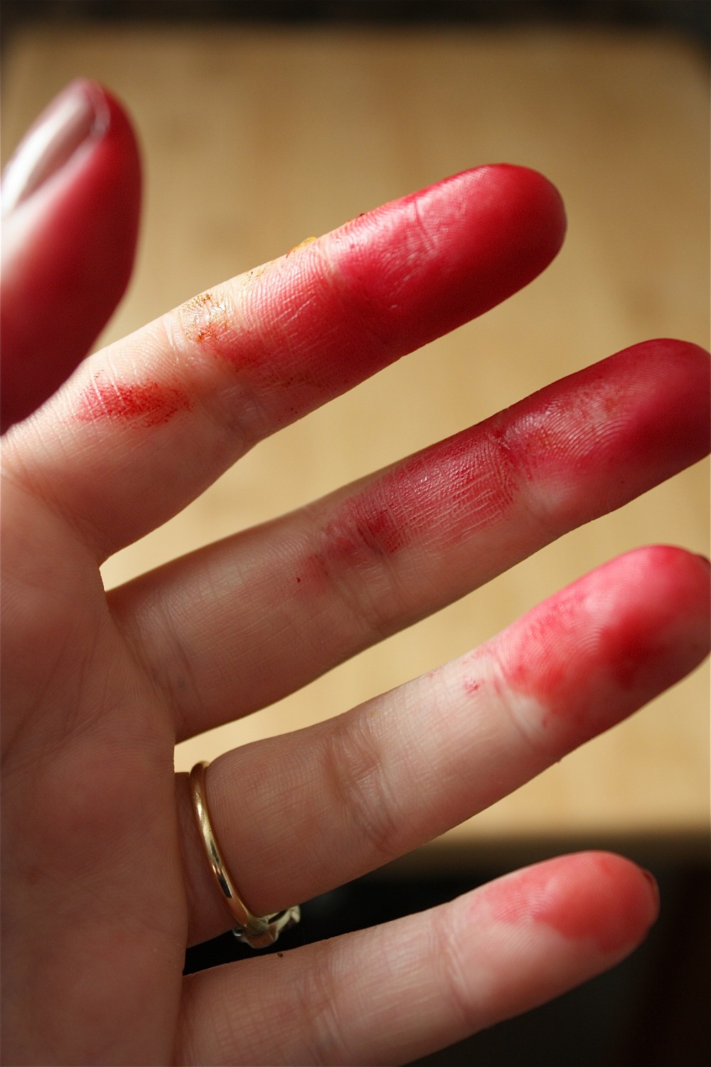 beet fingers