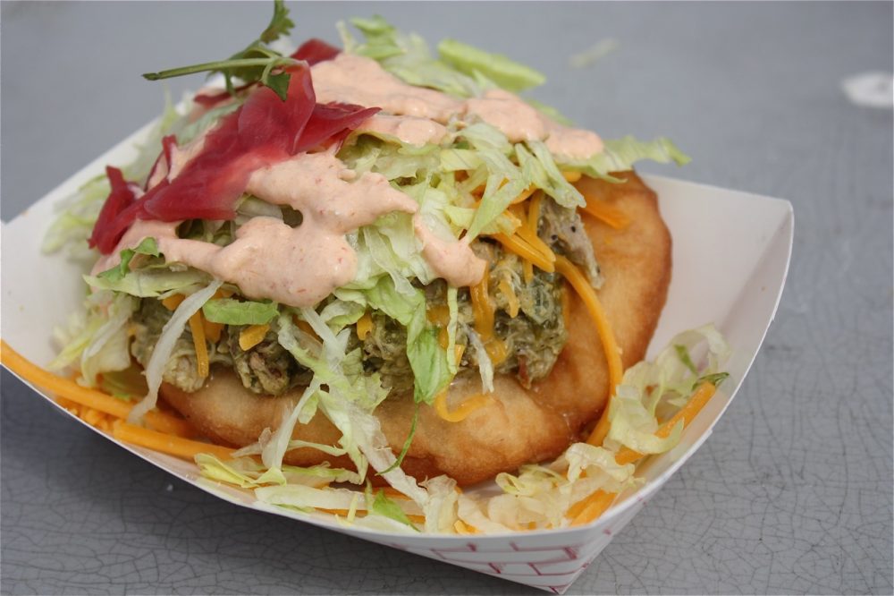 chicken Indian fry bread taco