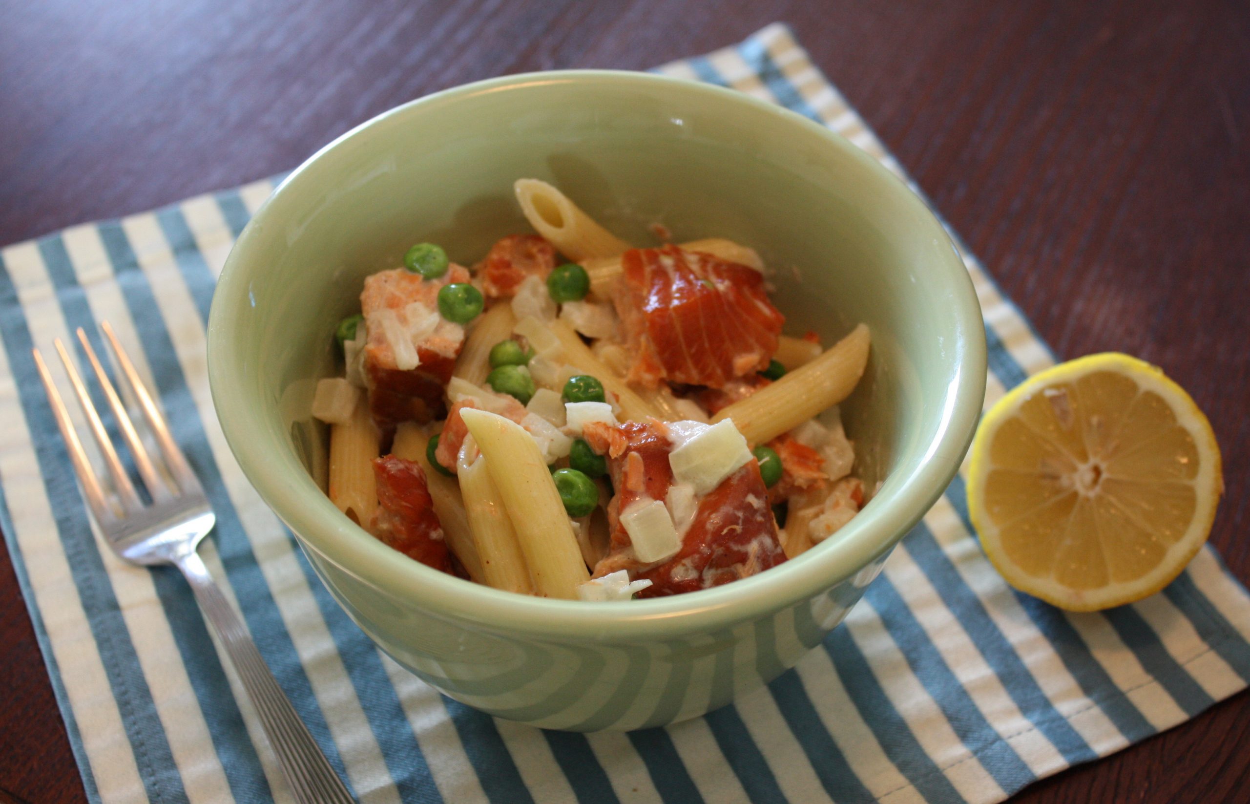 Smoked Salmon Penne Pasta - A Big Mouthful