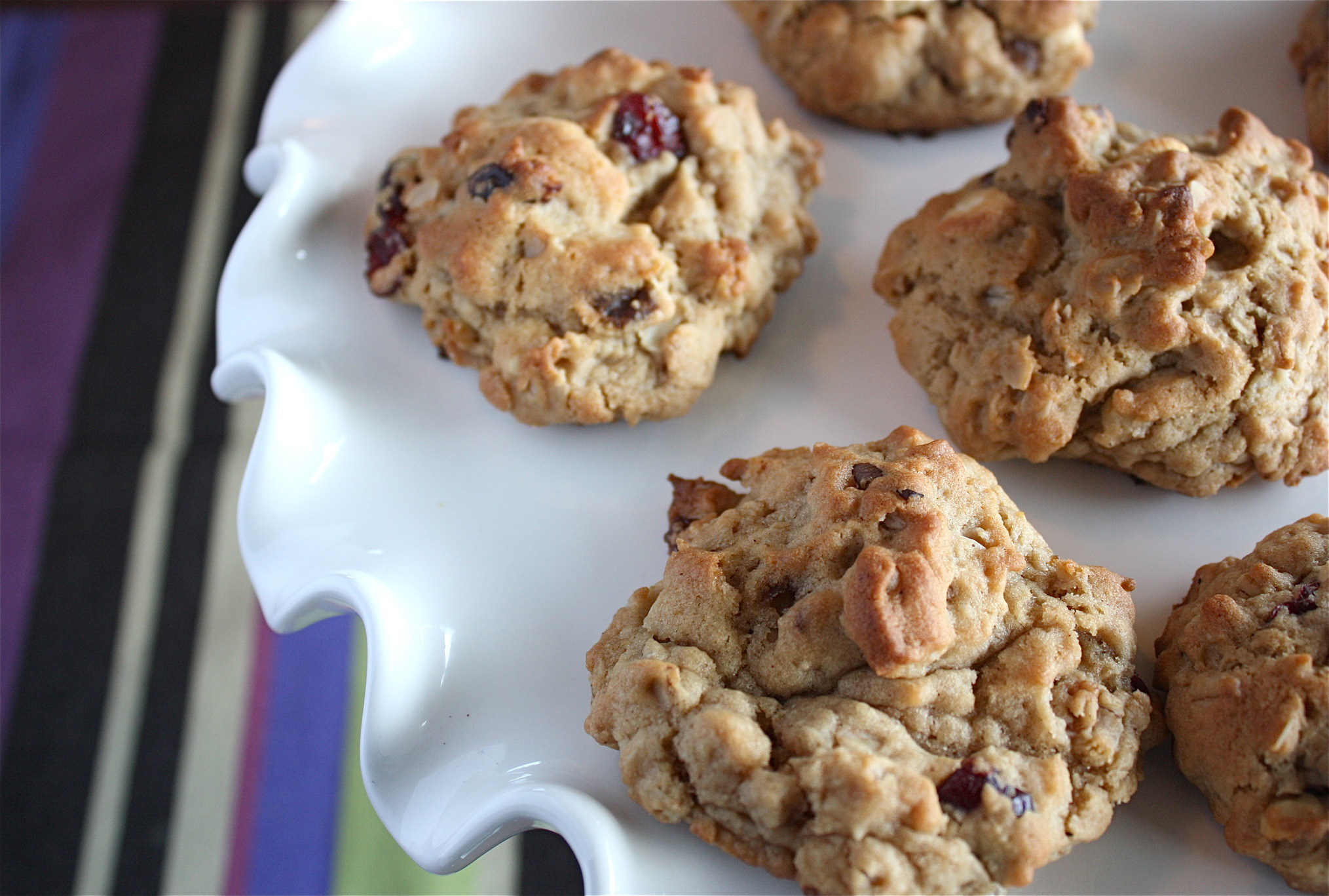 Cranberry and White Chocolate Oatmeal Cookies - A Big Mouthful