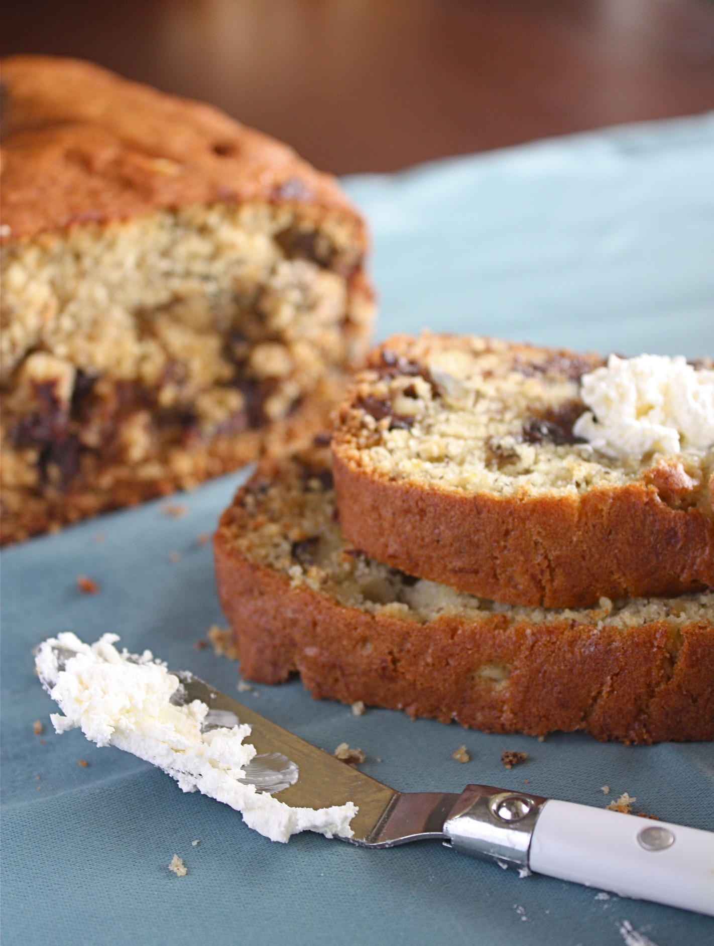 Chocolate Chip Banana Bread with Walnuts