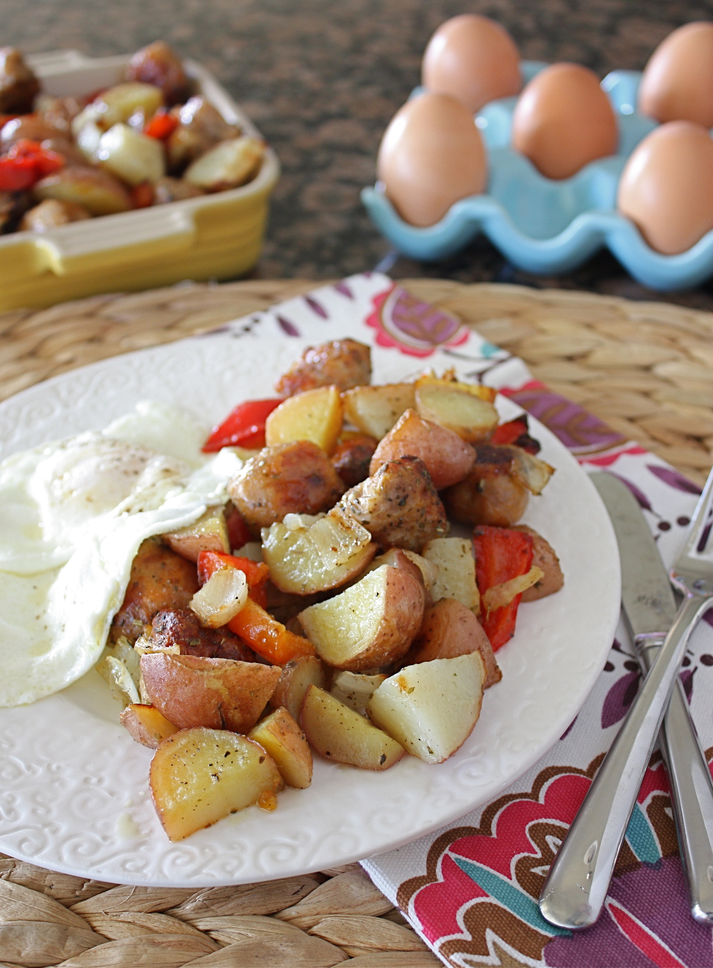 Sausage and Potato Breakfast Bake - A Big Mouthful