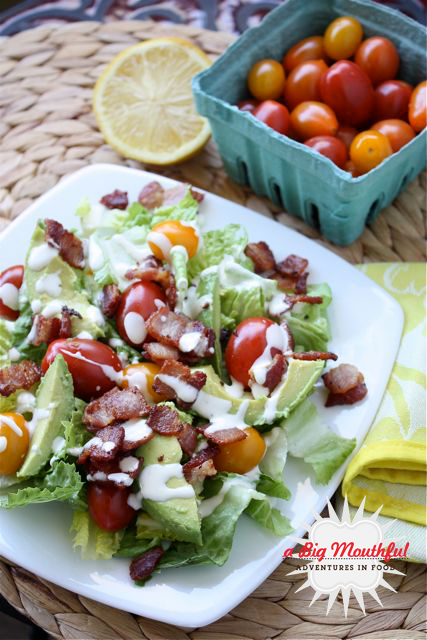 BLTA Salad with Lemony Buttermilk Ranch Dressing